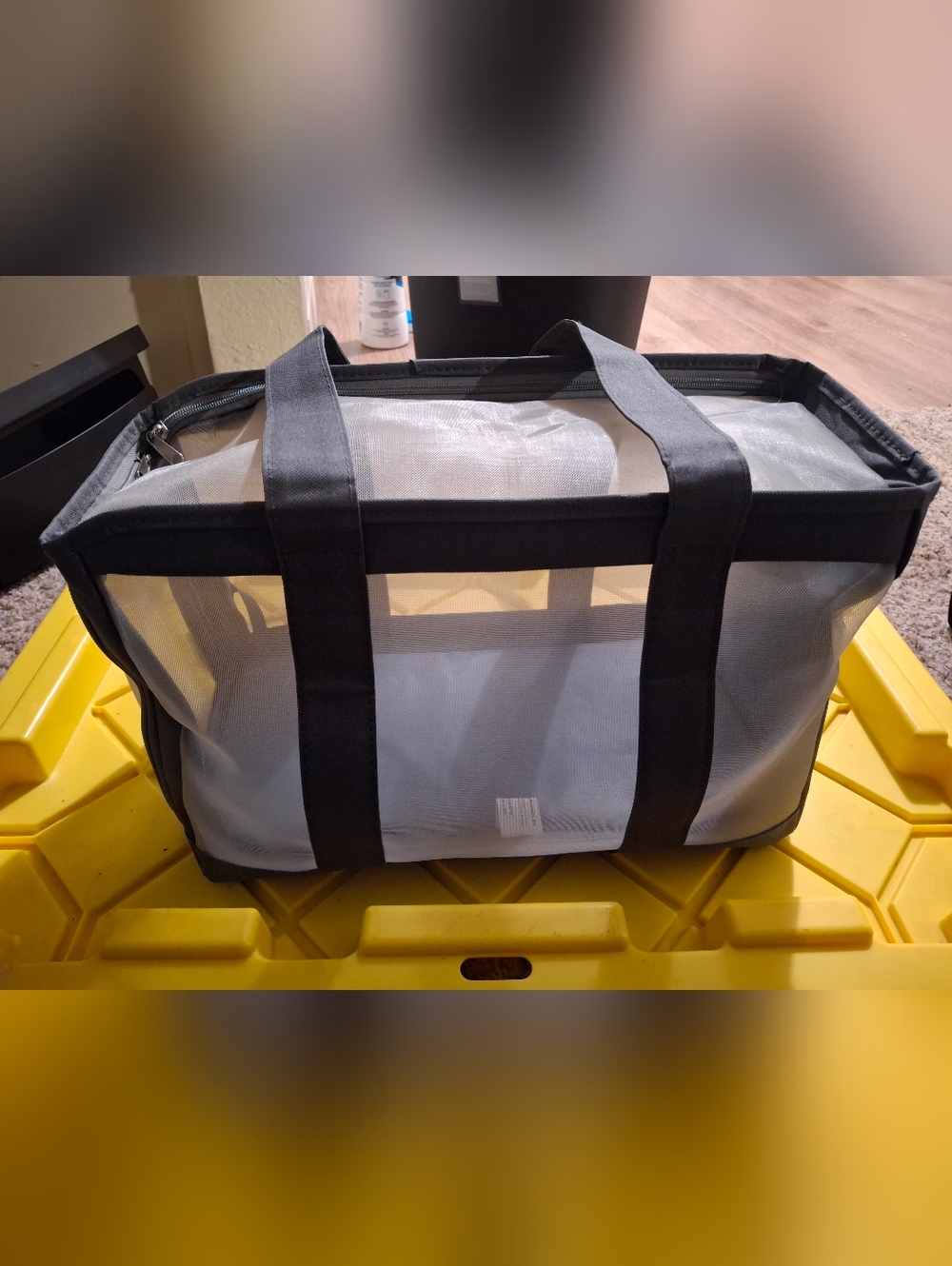 Grey Mesh Cat Carrier Used 1 Time